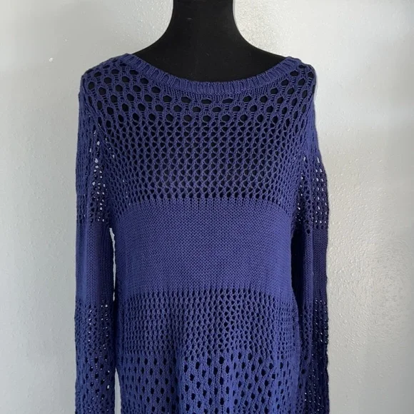 Navy Blue Tommy Bahama Sweater Dress XL soft stretchy comfortable - Picture 1 of 15